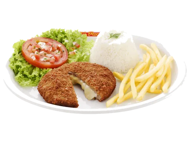 Polpettone Gourmet Milanesa, prato completo com acompanhamentos